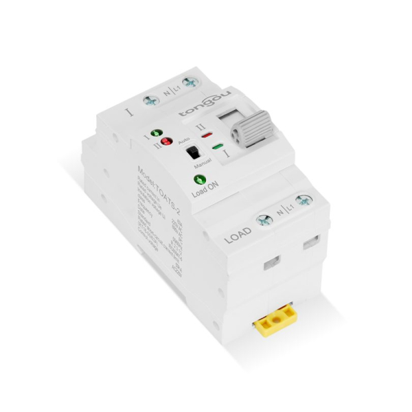 TOATS-2P DIN bėgelio ATS automatinis perjungiklis 110V 220V 63A vienfazis