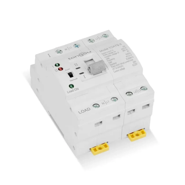 TOATS-4P DIN bėgelio ATS automatinis perjungiklis 110V 220V 63A trifazis