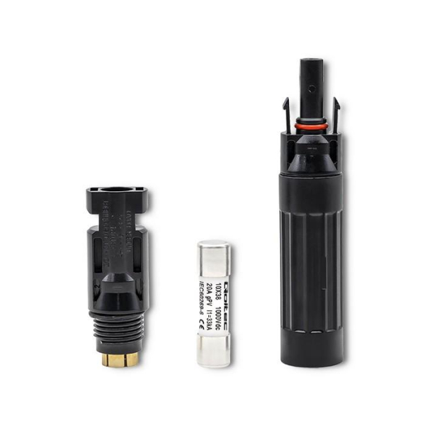 MC4 jungtis su saugikliu 4mm² 1500V/15A