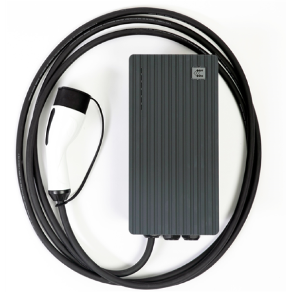Teltonika elektromobilio įkrovimo stotelė TeltoCharge 11 kW su krovimo laidu 5m. "Slate Grey"